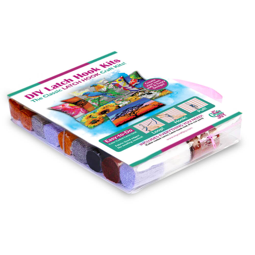 Patterns Pillowcase - (17x17in - 43x43cm) - DIY Latch Hook Kit