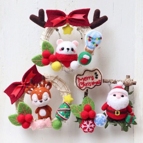 Christmas Dog - DIY Felt Painting Kit