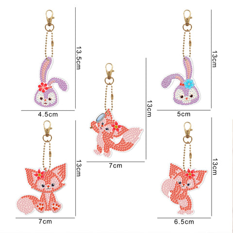 Animals Keychain (5 pack) - Diamond Painting Accessories