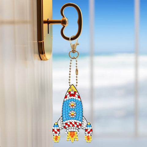 Astronaut and Rocket Keychain (5 pack) - Diamond Painting Accessories