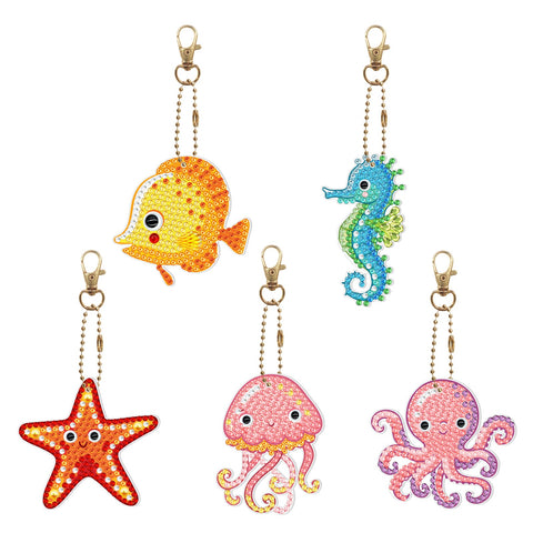 Sea Animals Keychain (5 pack) - Diamond Painting Accessories