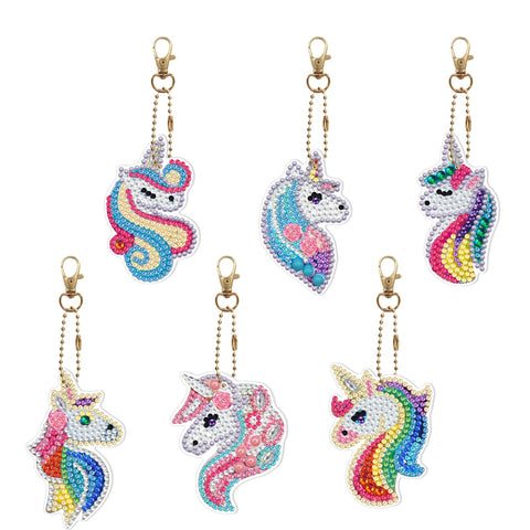 Unicorn Keychain (6 pack) - Diamond Painting Accessories
