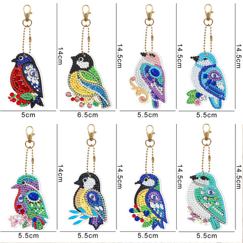 Bird Keychain (6 pack) - Diamond Painting Accessories