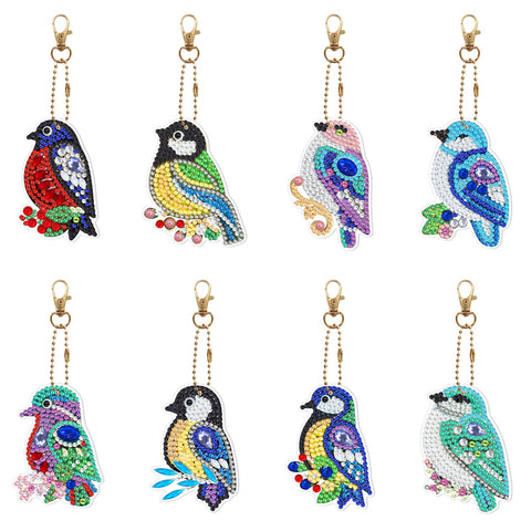 Bird Keychain (6 pack) - Diamond Painting Accessories