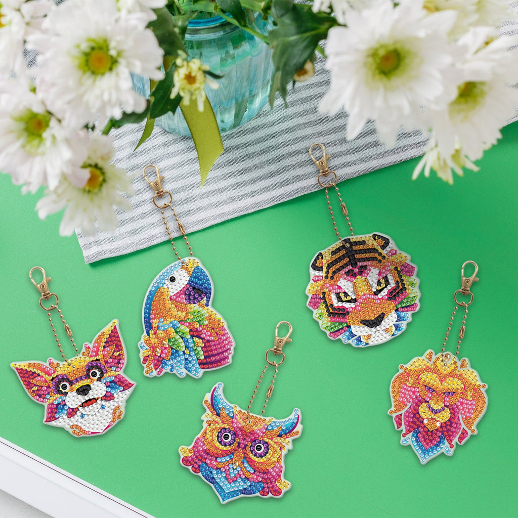 Animals Keychain (5 pack) - Diamond Painting Accessories