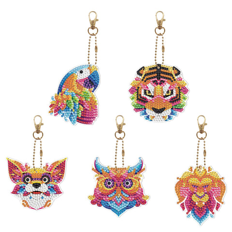 Animals Keychain (5 pack) - Diamond Painting Accessories