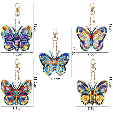 Butterfly Keychain (5 pack) - Diamond Painting Accessories