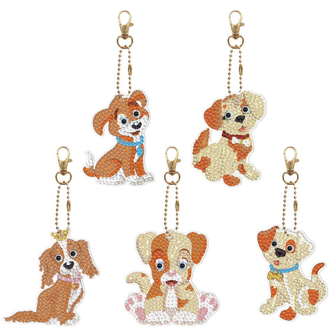 Dog Keychain (5 pack) - Diamond Painting Accessories