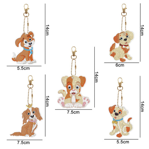 Dog Keychain (5 pack) - Diamond Painting Accessories