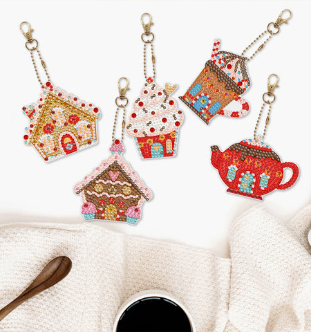 Houses Keychain (5 pack) - Diamond Painting Accessories