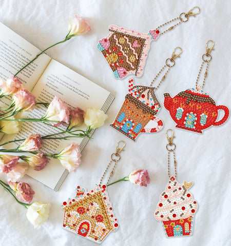 Houses Keychain (5 pack) - Diamond Painting Accessories