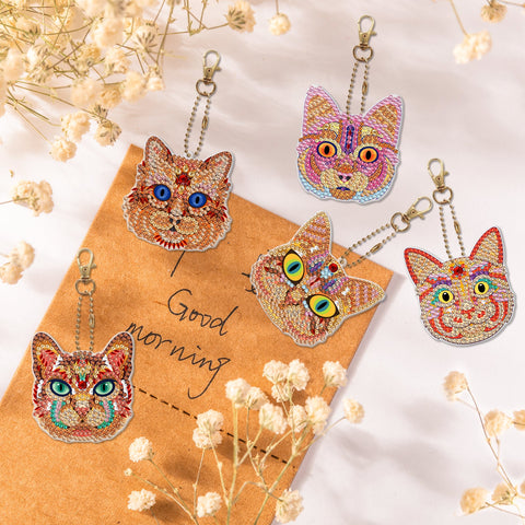 Cat Keychain (5 pack) - Diamond Painting Accessories