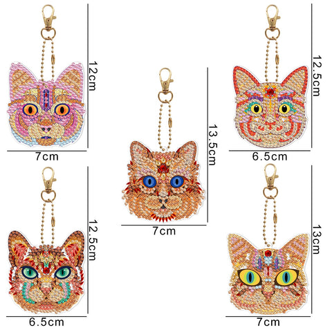 Cat Keychain (5 pack) - Diamond Painting Accessories