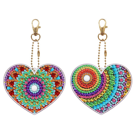 Heart Maze Keychain Ornaments (2 pack) - Diamond Painting Accessories