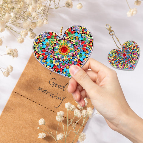 Heart Maze Keychain Ornaments (2 pack) - Diamond Painting Accessories