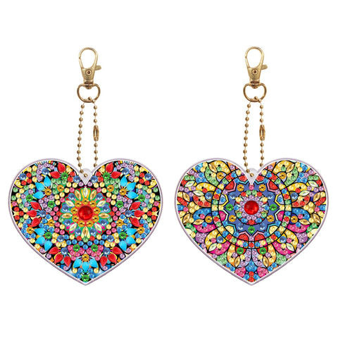 Heart Maze Keychain Ornaments (2 pack) - Diamond Painting Accessories