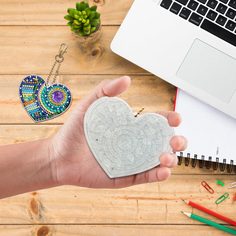 Heart Maze Keychain Ornaments (2 pack) - Diamond Painting Accessories