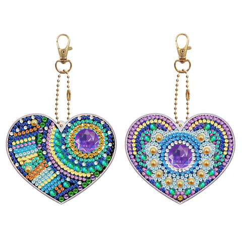 Heart Maze Keychain Ornaments (2 pack) - Diamond Painting Accessories