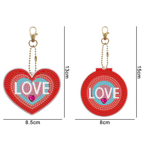 Heart Maze Keychain Ornaments (2 pack) - Diamond Painting Accessories