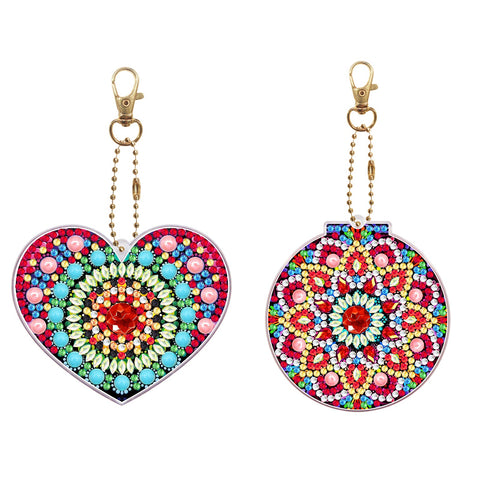 Heart Maze Keychain Ornaments (2 pack) - Diamond Painting Accessories