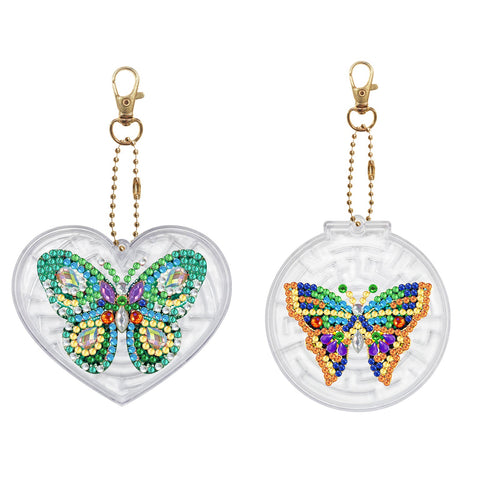 Heart Maze Keychain Ornaments (2 pack) - Diamond Painting Accessories