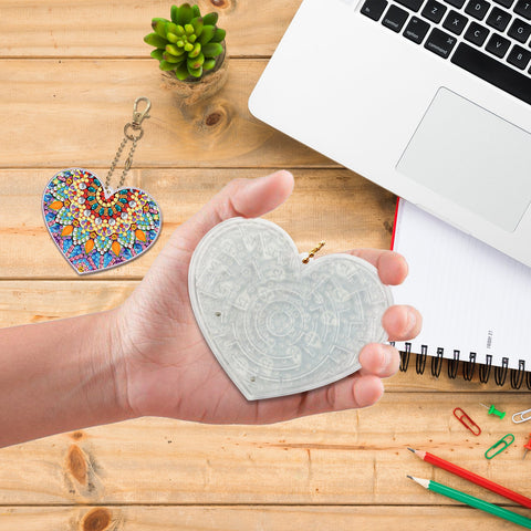 Heart Maze Keychain Ornaments (2 pack) - Diamond Painting Accessories