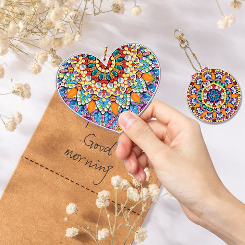 Heart Maze Keychain Ornaments (2 pack) - Diamond Painting Accessories