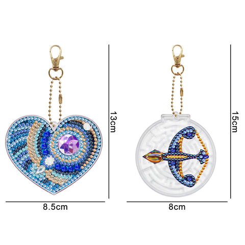 Heart Maze Keychain Ornaments (2 pack) - Diamond Painting Accessories