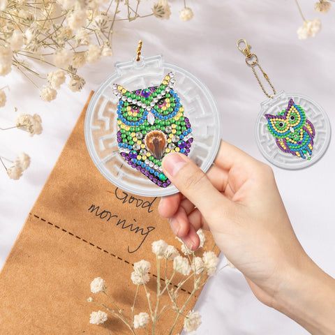 Owl Keychain Ornaments (2 pack) - Diamond Painting Accessories