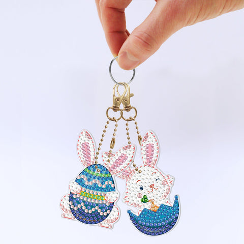 Easter Rabbit Keychain (8 pack) - Diamond Painting Accessories
