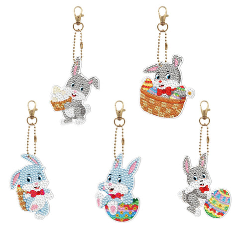Easter Rabbit Keychain (8 pack) - Diamond Painting Accessories