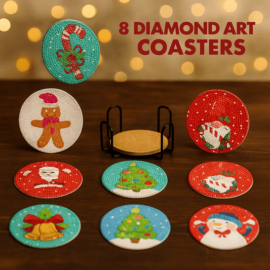 Christmas 8-pack - Diamond Painting Coasters