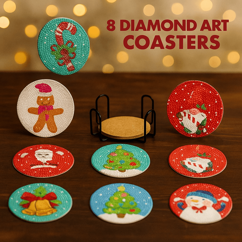 Christmas 8-pack - Diamond Painting Coasters