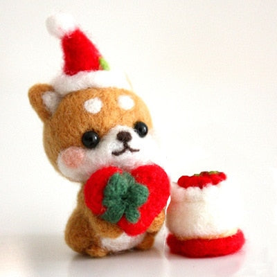 Christmas Dog - DIY Felt Painting Kit