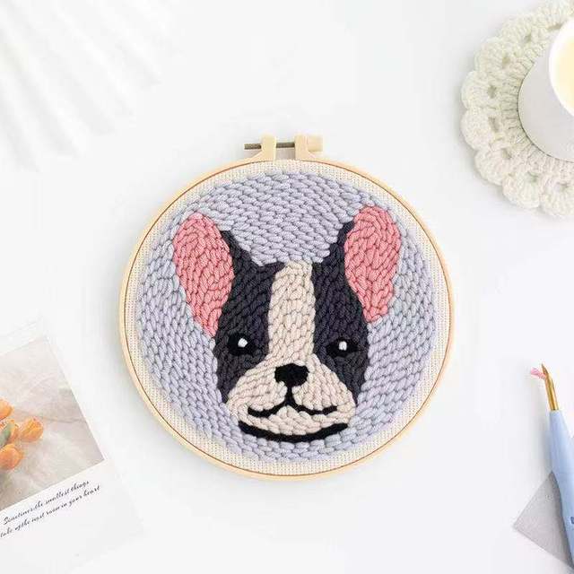 Franch Bulldog - Punch Needle Kit