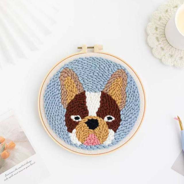 Boston Terrier - Punch Needle Kit