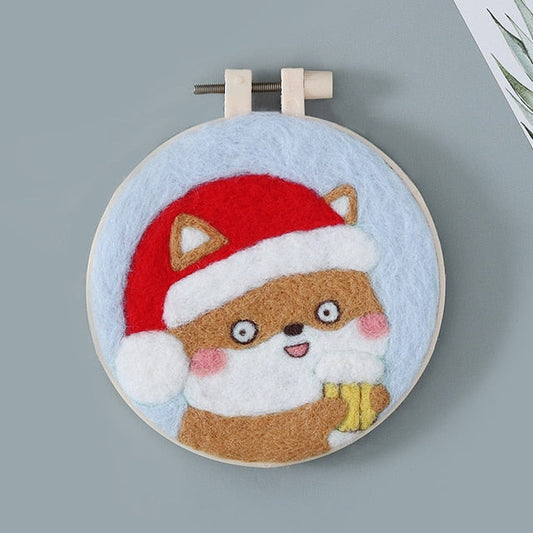 Christmas Cat - DIY Felt Painting Kit