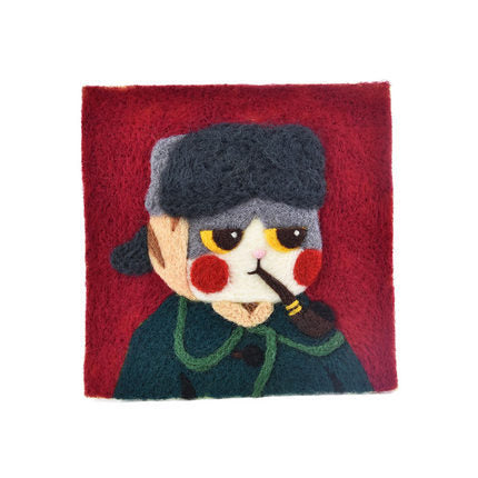 Vincent Van Gogh Cat - DIY Felt Painting Kit