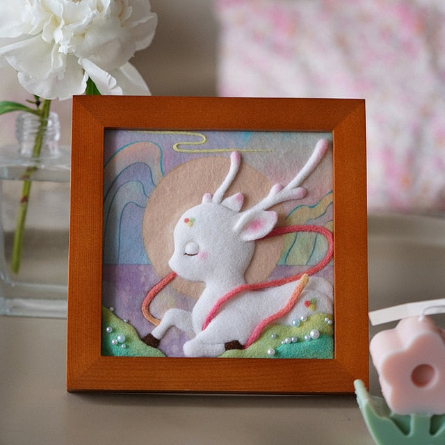 Enchanted Deer  - DIY Felt Painting Kit