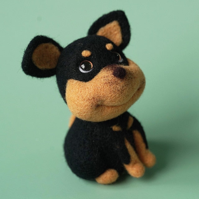 Sitting Puppy - DIY Felt Painting Kit