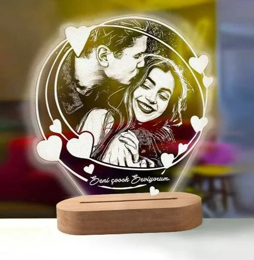 Personalized 3D Photo Lamp Custom Photo And Message