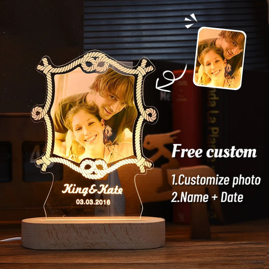 Personalized 3D Photo Lamp Custom Photo And Message