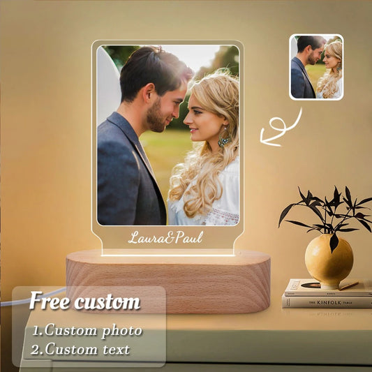 Personalized 3D Photo Lamp Custom Photo And Message