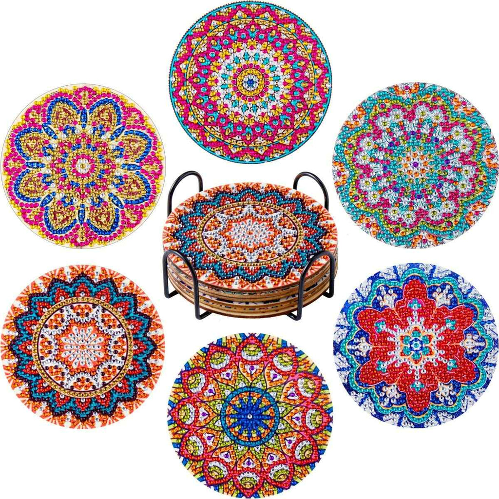 Mandalas 8-pack - Diamond Painting Coasters