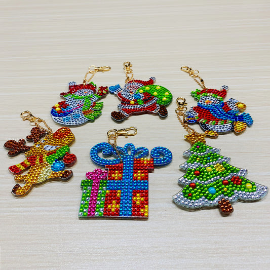 Christmas Keychain (6 pack) - Diamond Painting Accessories