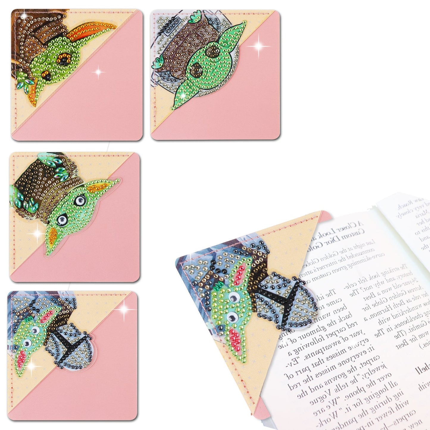 4pcs Cartoon Characters Corner Bookmarks