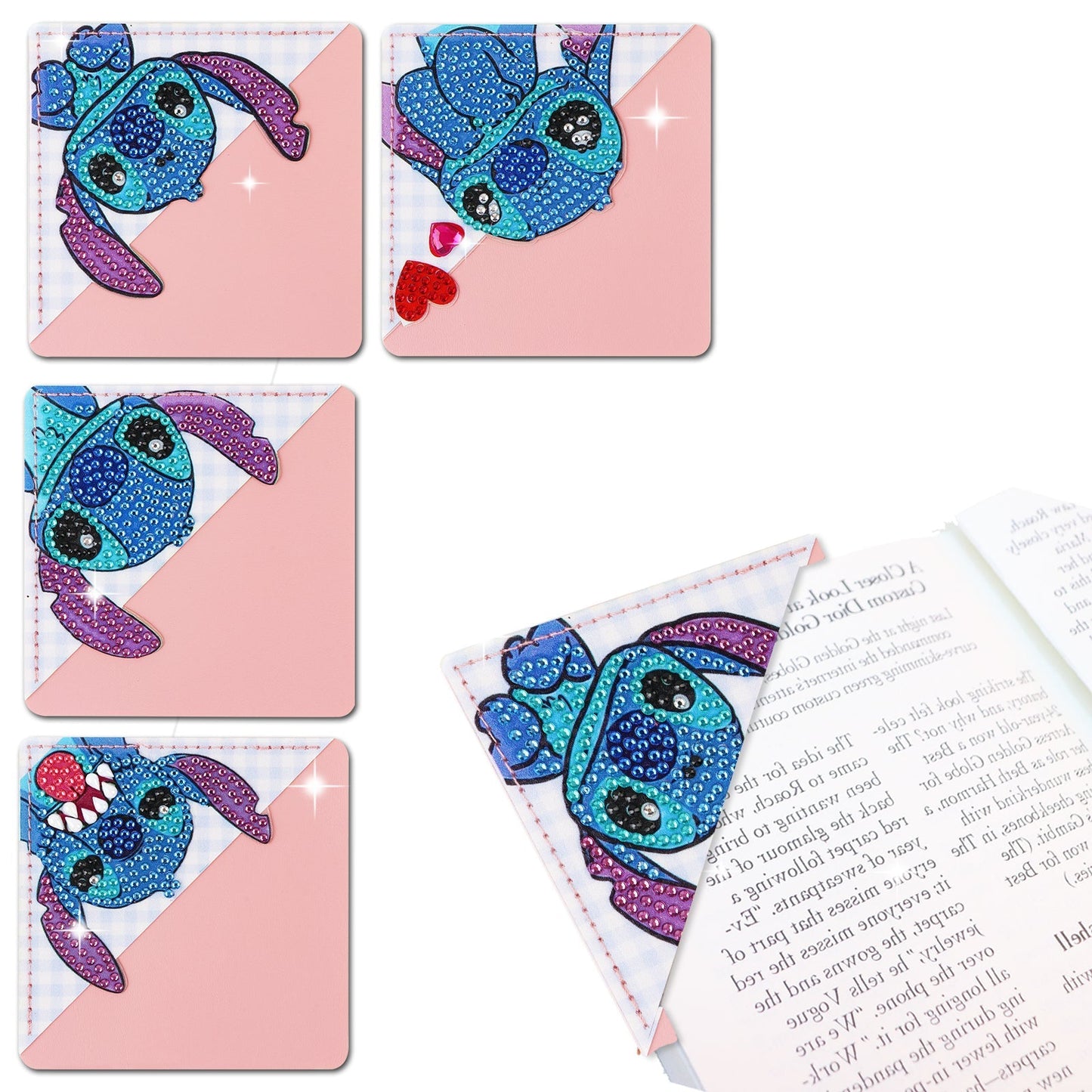 4pcs Cartoon Characters Corner Bookmarks