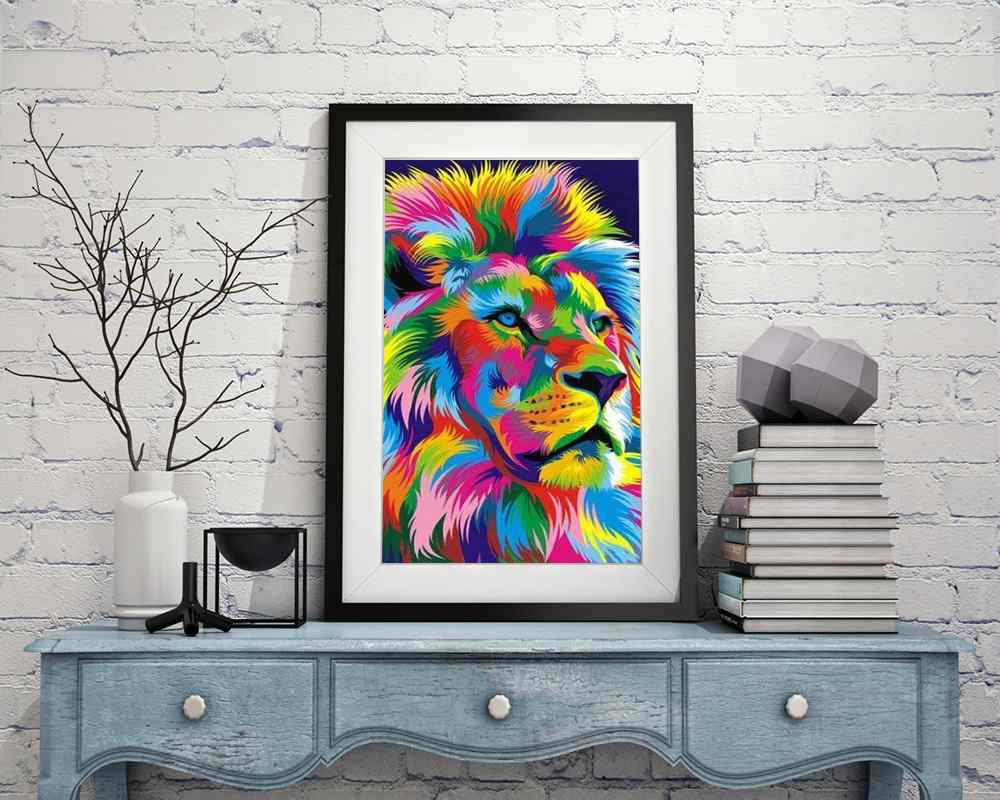 Colorful Lion - DIY Diamond Painting Kit