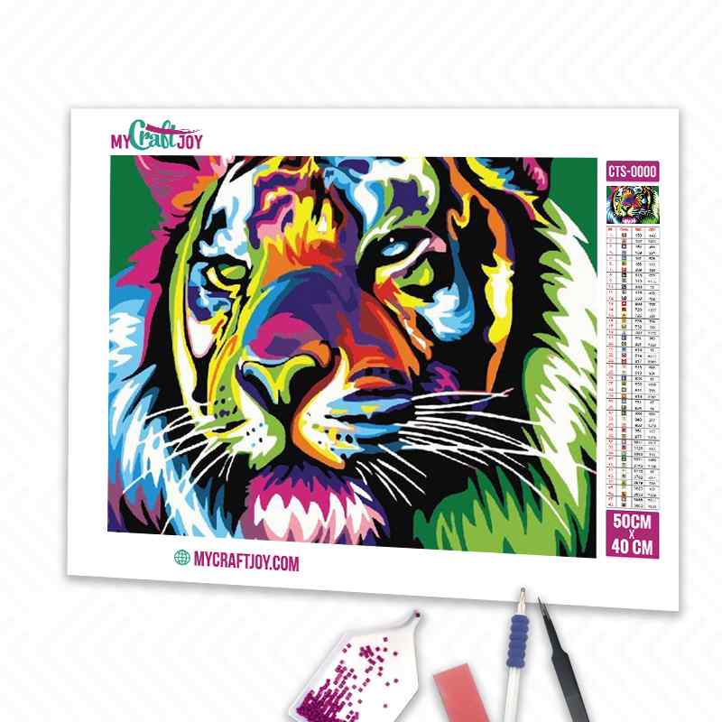 Colorful Tiger - DIY Diamond Painting Kit