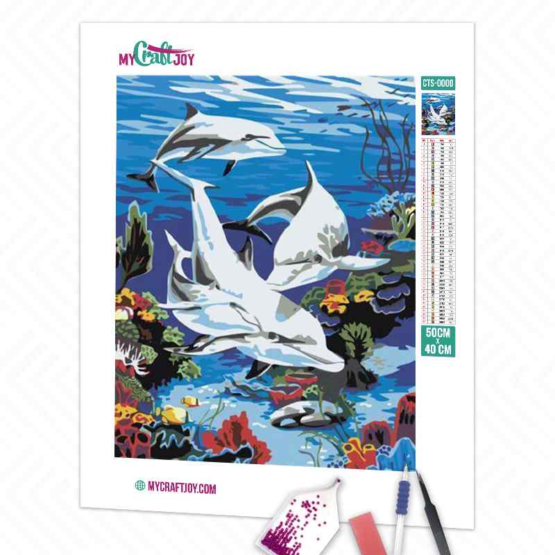 Dolphins - DIY Diamond Painting Kit